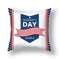 President's Day pillowcase featuring USA shield design and patriotic stripes - 45x45cm (Single Cover) / USA Shield President's Day Style (23DM1-21)
