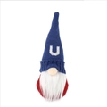 Gnomo patriottico USA del 4 luglio con cappello blu a maglia e ricamo della lettera U - Stile Lettera U