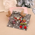 Set regalo di Natale con fascia corna di renna e accessori per capelli brillanti - Corna Marrone Caffè