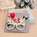 Set accessori natalizi con occhiali renna, clip cappello e elastico stella glitterata - Stile Oro