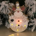 Leuchtende Weihnachtsdekoration aus Holz mit Rentier-Motiv und warmem LED-Licht - Elch