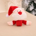 Plush Santa Claus snap bracelet for Christmas gifts with soft red and white fabric - Santa Claus
