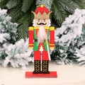Casse-noisette soldat classique en bois avec couronne dorée pour décor de Noël - Style Sabre