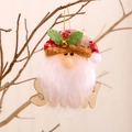 Christmas gnome hanging ornament with red plaid hat and SNOW wooden letters - Santa Claus