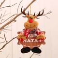 Addobbo natalizio a forma di renna in peluche con targa in legno Feliz Natal e sciarpa - Stile Alce