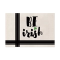 Set de table en lin avec texte BE irish et trèfle vert pour la Saint-Patrick - 45x30cm / Style Rayures BE irish (CD9-5)