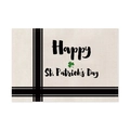 Set de table en lin avec imprimé Happy St. Patrick's Day et trèfle vert décoratif - 45x30cm / Style Voeux Saint Patrick (CD9-8)