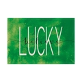 Set de table irlandais vert avec motif LUCKY believe imprimé sur lin décoratif - 45x30cm / Style Typographique LUCKY believe (CD9-12)
