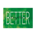 Set de table en lin avec motif aquarelle vert et texte imprimé Better Together - 45x30cm / Style Typographique BETTER together (CD9-14)