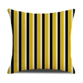 Fodera per cuscino in lino con strisce verticali gialle, nere e beige stile ape - Strisce Verticali Tricolori (YMS1-15)