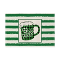 Set de table en lin à rayures vertes et chope de bière Buffalo Plaid pour la St-Patrick - 45x30cm / Style Chope de Bière Saint Patrick (CD9-15)
