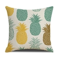 Nordischer Kissenbezug mit Ananasmuster aus Leinen für Sofa und Heimdekoration - Tropischer Mehrfarbiger Kleiner Ananas-Allover-Druck(YMX17-2)