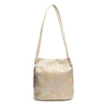 Sac seau d'épaule de style chinois avec broderie élégante et gland décoratif - Argenté