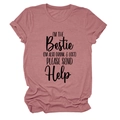 Detail of dusty rose crew neck t-shirt featuring printed funny slogan and cotton texture - Rose Gold / Black Font