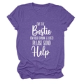Detailed view of white typography on purple heathered cotton fabric t-shirt - Purple/White Font