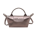 Sac dumpling bronze métallique avec texture cuir et bandoulière polyvalente pour femme - Champagne
