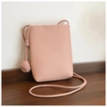 Mini borsa a secchiello rosa in pelle martellata con nodo decorativo su legno - Rosa