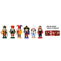 Set di 6 schiaccianoci in legno da 10 cm con scatola regalo rossa per decorazioni - Set di sei Schiaccianoci da 10cm (M10404)