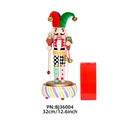 Handcrafted 32cm wooden nutcracker music box with colorful clown design and gift box - 32cm / Colorful Clown Style (BJ36004)