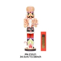 35cm Lebkuchen-Nussknacker-Soldat mit Spitzenrock und rosa Süßigkeiten-Dekorationen - Großes Ornament