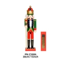 Schiaccianoci soldato da 38 cm con corona e scettro nella sua confezione rossa originale - Re Con Scettro (Z3886)