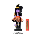10-inch Halloween nutcracker witch figurine with purple skin and black pointed hat - 25cm / Witch Style (R2529)