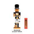 10-inch Halloween nutcracker with pumpkin head, black suit and white BOO lantern - 25cm / Pumpkin Style (R2530)