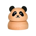Mini boîte à musique en bois en forme de panda avec grain naturel et visage peint mignon - Style Panda (YP2501)