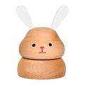 Mini boîte à musique en bois de lapin avec grain naturel et jolies oreilles blanches - Style Lapin (YP2503)