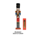 55cm traditionelle blaue Nussknacker-Soldatenfigur mit Trommel und Fenster-Geschenkbox - 55cm / Glitzer Blau Körper Rote Beine Trommler(R5501)
