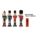 Set di quattro schiaccianoci soldati in legno colorati da 18 cm per decorazioni - Altezza 18cm / Stile Set di Quattro Blu/Verde (M18404)