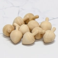 Unfinished wooden acorn DIY craft pieces for creative kids toys and home decor - Acorn Shaped Spinning Top (HE51)