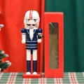 36cm blue American football player nutcracker figure in red window gift box packaging - 36CM / Football Player (TN3608)