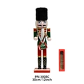 Casse-noisette soldat tambour en bois de 30cm en uniforme vert avec son coffret - Corps Vert Jambes Rouges Tambour (PN:3008C)