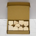 DIY unfinished wooden house craft set with natural grain in a brown gift box - Medium Variety Houses