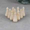 Set of 10 unfinished natural wood bell-shaped DIY crafts for creative painting - Pendant Style (HE18) / 10 Pieces/Pack (5cm)