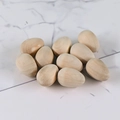Unfinished natural wood eggs set for creative DIY painting and modern home decor - Natural Wood Color