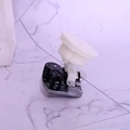 Mechanical wind-up music box movement with rotating head and durable metal base component - Silver