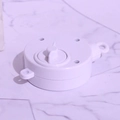 Mechanical wind-up music box for DIY baby crib mobile with white plastic hanging hook - 18 Note Wind-up Movement / White