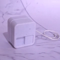 DIY pull-string music box mechanism for kids with white plastic square housing and cord - Silver