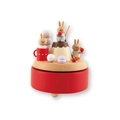 Carillon natalizio in legno con simpatici conigli e decorazioni a tema dessert - Festa dei Dolci