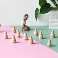 Set of 10 bionic small tree wooden crafts for DIY painting and Nordic home decoration - Christmas Tree Style