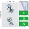 Detail view of Easter kitchen towel with cute hedgehog print and 45x66cm dimensions - Cute Hedgehog with Flowers (MB2-16) / 40x60cm (Towel Only)