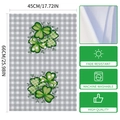 Torchon de cuisine Saint-Patrick avec trèfles verts sur carreaux gris, 45x66 cm - 40x60cm / Style Trèfle à Plaid Gris (MB3-9)