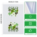 Saint Patrick's Day microfiber kitchen towel with green lucky shamrock patterns - 40x60cm / White Multi Shamrock Style (MB3-1)