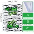 St. Patrick's Day kitchen towel with lucky green truck and shamrocks on polka dots - 40x60cm / Green Truck Clover Style (MB3-13)