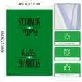 St. Patrick's Day microfiber towel with green shamrocks pattern, size 45x66cm - 40x60cm / Hello Shamrocks Style (MB3-11)