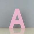 Pink wooden letter A standing ornament for home decor and wedding party props - Letter A