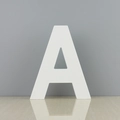 Minimalist large white wooden letter A ornament for creative home wall decor and DIY props - White-A