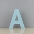 Light blue wooden letter A decorative ornament with 3D macaron finish for home decor - Letter A